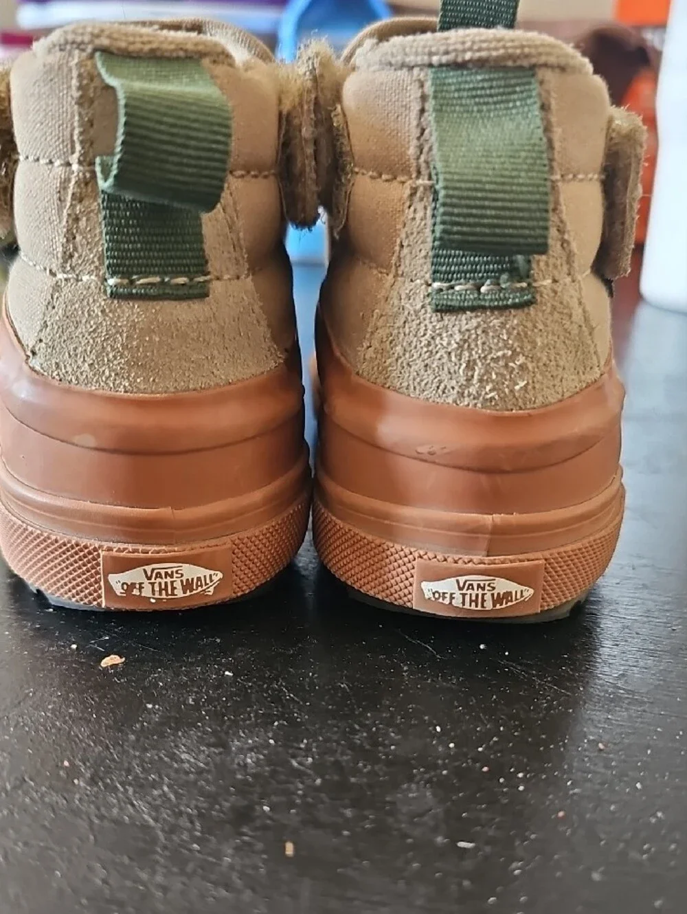 Vans Kids Tan and Brown Slip-On Rain & Snow Boots